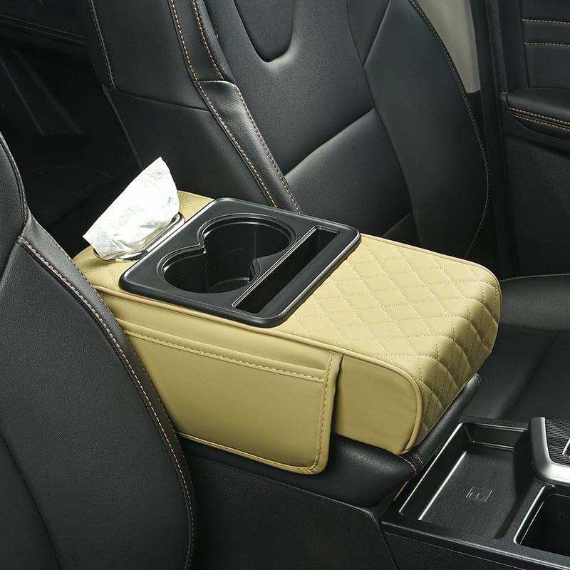 Multifunctional PU Leather Car Armrest Box Mat